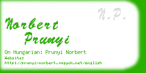 norbert prunyi business card